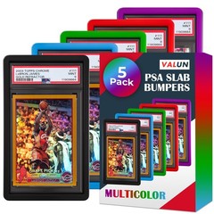 VALUN PSA Slab Bumper 5 Pack (Multi-Color) – Hard TPU PSA Slab Protector G