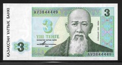Kazakhstan P-8 3 Tenge 1993 Unc