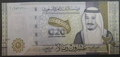 2020 Saudi Arabia 20 Riyals PW44 A0683130** Uncirculated.