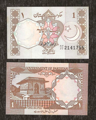 Pakistan 1 RUPEE P-27 H 1983 x 1 Pcs “IQBAL TOMB” UNC Pakistani Currency NOTE