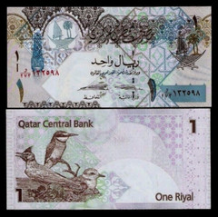 Qatar 1 RIYAL P-28 2015 ND Qatari Native BIRD UNC World Currency Money NOTE
