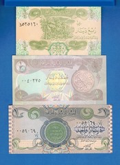 IRAQ P-77, P-78, P-79, 1/4 1/2 1 Dinara Uncirculated Set # 1