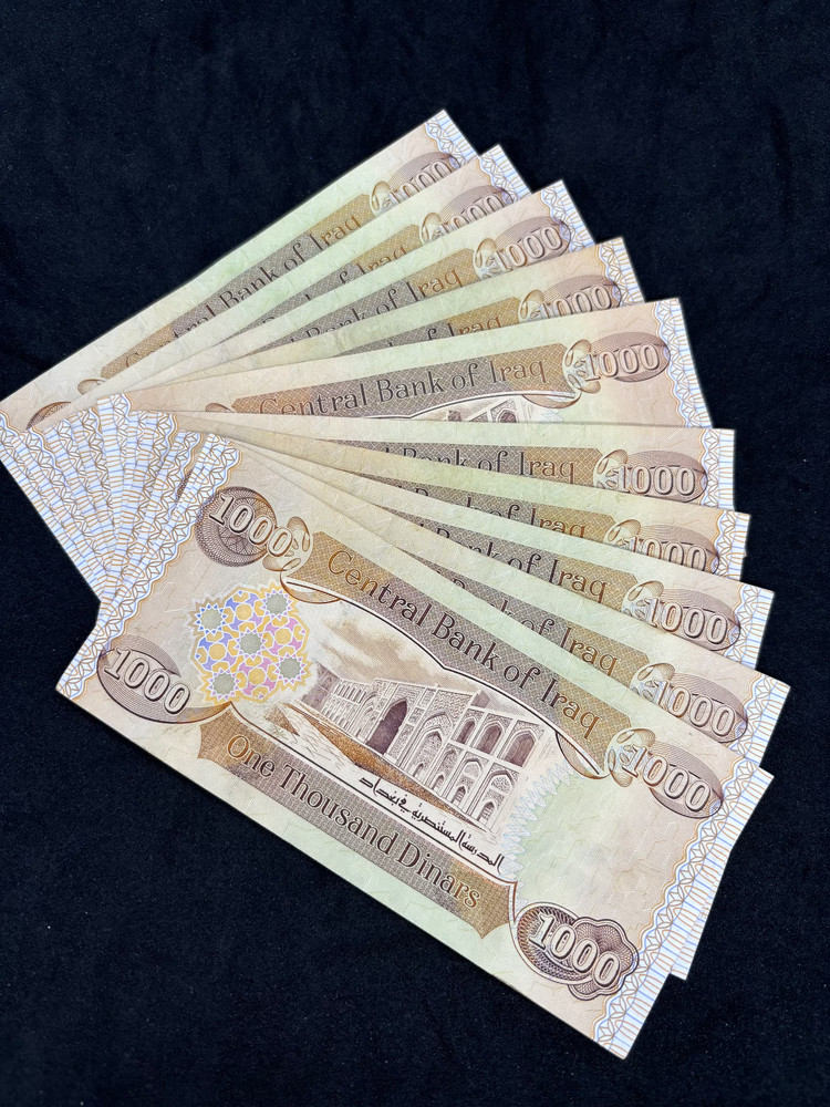 10 x 1000 Iraqi Dinar 2003-2021 UNC/CIR Banknotes (Plus Extra Notes)