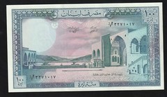 Lebanon 100 Livres 1988 P 66 d UNC Banknote