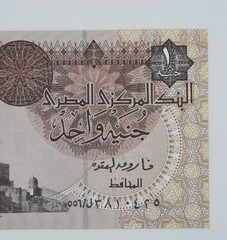 2008 – Central Bank of Egypt – 1 (One) Egyptian Pound Banknote UNC (P-50)