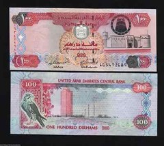 United Arab Emirates 100 DIRHAMS P-30 2003 UAE Sparrow UNC Emirati Currency NOTE
