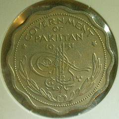 WORLD COIN SALE-1951 PAKISTAN 1 ANNA–COPPER NICKEL COMPOSITON COIN-KM# 3