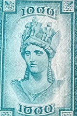 Greece. 1000 Drachma 1939 – XF – Rare Greek banknote Acropole Athena – Athens
