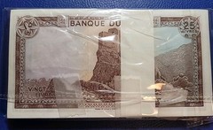 Lebanon 25 Livres 1983 P 64c FULL BUNDLE 100 PCS UNC