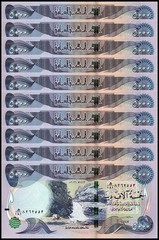 Iraq 5000 Dinars, 2021, P-100a.2, UNC X 10 PCS