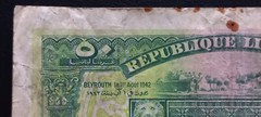 Lebanon 50 Piastres, 1942, (P-37)