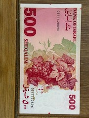 Lot A: 10 Israel Banknotes | 500₪ Rothschild + 100₪×4 Jabotinsky + 50₪×5 Ben-Gur