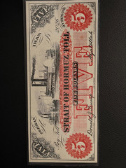 Strait of Hormuz Toll $5 Satire Skit Note UNIFACE Thin Paper
