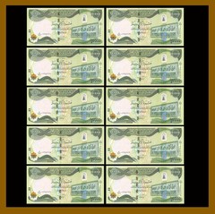 100,000 NEW IRAQ DINAR CURRENCY 10 x 10000 IQD Authentic Banknotes COA