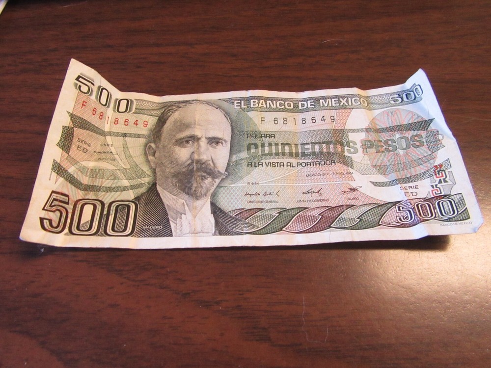 El Banco De Mexico 500 Pesos Note c27