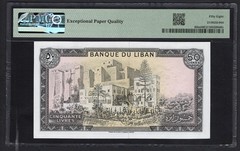Lebanon 50 Livres 1974 P65bs “Specimen” About Uncirculated