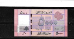 LEBANON #91b 2014 5000 LIVRES UNC MINT BANKNOTE PAPER MONEY CURRENCY NOTE BILL