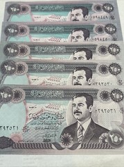 Iraq Iraqi 250 Dinar Saddam Hussein 250 x 10 UNCIRCULATED Notes RARE!