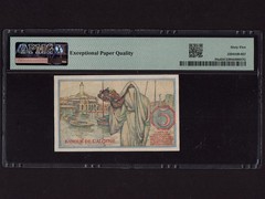 Algeria:P-94a, 5 Francs, 1944 * PMG Gem UNC 65 EPQ *
