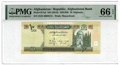 2021 (2019) Afghanistan 10 Afghanis P67ad Banknote UNC PMG 66
