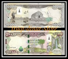 50 ,000 Iraqi Dinar & 500,000 Vietnam Dong Unc. Banknote Currency