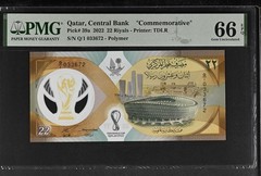 Qatar PMG 66 Replacement 22 Riyals FIFA World Cup 2022 – Commemorative Polymer