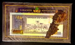 LEBANON 1993 SPECIAL PORTFOLIO WITH THE BANKNOTE AND LEBANON 10452 WAYS TO LIVE