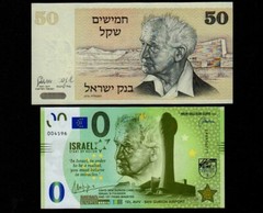Israel:David Ben Gurion, Memo 0 Euro + 1978 Issue, 2020 * 1st in Series * UNC *