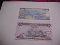 50 Iraqi Dinar & 5000 Vietnamese – Iraq Vietnam UNC Condition