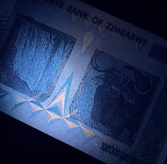 LOT OF 5, 🇿🇼 ZIMBABWE 100 TRILLION DOLLAR BANKNOTES, AA/2008, CIRCULATED 🇿🇼