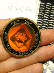 Brand new 22 years old Iraqi Freedom Coin. tank on one side 3d skull on other