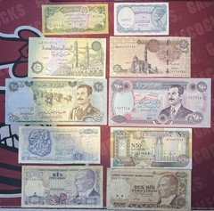Lot Of 10 Middle East Banknotes From 6 Countries No Syria Or Iran