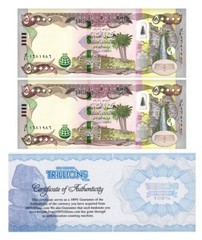 Iraq 50,000 Dinars Banknote UNC, COA USA SELLER…..