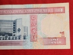 Vintage Paper MoneyFrom Bahrain 1Dinar ISSUED1973 Circulated Free Shipping M139