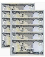IRAQI DINAR 250 Note x 100 Full Bundle Uncirculated, Guaranteed, AUTHENTIC Iraq