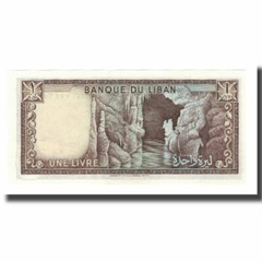 [#662664] Banknote, Lebanon, 1 Livre, 1964-80, KM:61b, UNC(65-70)