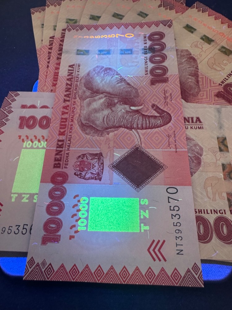 New Tanzania 10000 Shillings Banknote 2025 CIRCULATED Currency, P-44, UV PASS