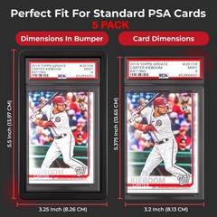 VALUN PSA Slab Bumper 5 Pack (Multi-Color) – Hard TPU PSA Slab Protector G