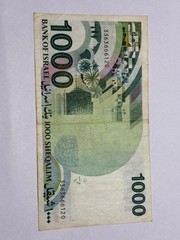 Israel Rambam 1983 & 1986 Banknotes Lot – 1000 Sheqalim×2 + 1 NIS | Maimonides
