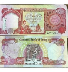 iRAQI DINAR 100,000 4x 25,000 100000 Iraq Dinars Guaranteed Circulated COA !!