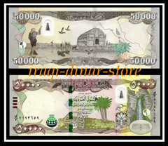 500,000 Viet nam Dong & 50,000 Iraq Dinar Unc. Banknote Currency Iraqi