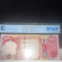 Iraq 25,000 & 50,000 Dinar Banknotes 2020/2021 graded