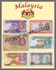 Malaysia Currency Poster 16″ X 20″ Nice piece for framing