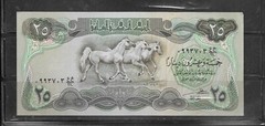 IRAQ #72 1982 25 DINARS VF USED OLD BANKNOTE PAPER MONEY CURRENCY