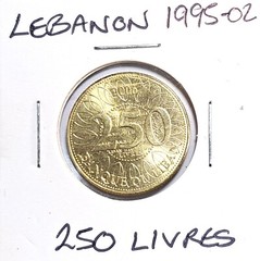 @@@ A SUPERB 1995-02 BANK OF LEBANON TWO HUNDRED AND FIFTY LIVRES @@@