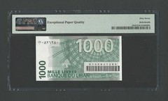 Lebanon 1000 Lira 2008 P84b “Radar S/N 0821280” Uncirculated Grade 67