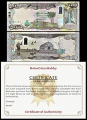 IRAQI Dinar 50000 NEW 2020-2025 with C.O.A & UV Passed UNC Ship from CANADA