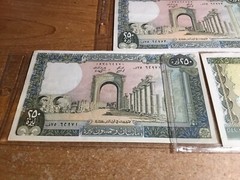1988 50 Livres Lebanon Banknote World Paper Money Uncirculated Lot of 3 Billd