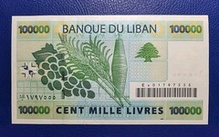 Lebanon Liban UNC 100000 Livres 2004 Banknote P-89 Replacement E x Consecutive
