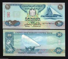 United Arab Emirates 20 DIRHAMS P-21 2000 UAE Falcon YATCH UNC Millennium KNOTE